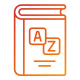 Terminology database represented by a book, storing approved terminology and guidelines.